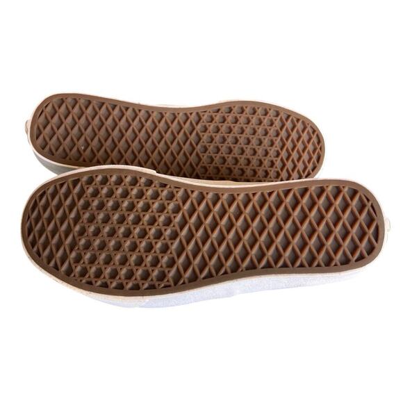 VANS bubblegum pink leather lace up Off The Wall coastal sneakers women’s sz 8 - Picture 4 of 11